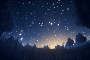 Obraz premium landscape with stars made by journey