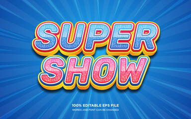 Special Show 3D editable text style effect 