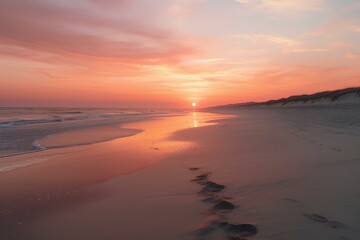 sunset at the beach made by midjourney