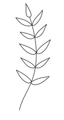 tiny plant hand drawing doodle line 