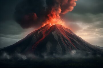 volcano made by midjourney	