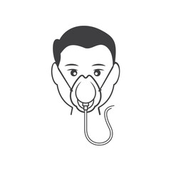 illustration of oxygen mask, vector art.