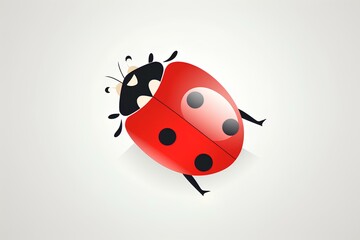 ladybug on white background made by midjourney	