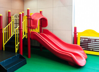 Empty playground in restaurant for children