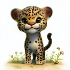 Digital illustration of a young Leopard