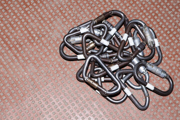 Hiking camping gear equipment for hiking climbing carbine with clutch mountaineering, safety rope,...