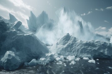 iceberg in polar regions made by midjourney	