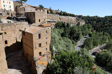  the picturesque medieval town founded in Etruscan time on the tuff hill in Tuscany, Italy.