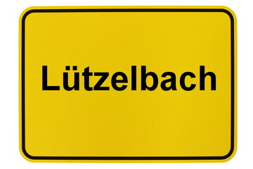 Illustration eines Ortsschildes der Gemeinde Lützelbach in Hessen