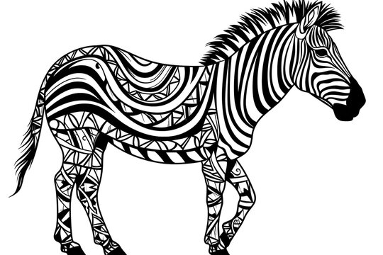zebra vector illustration made by midjourney