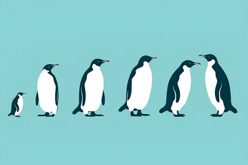 Fototapeta premium penguins on the beach made by midjourney