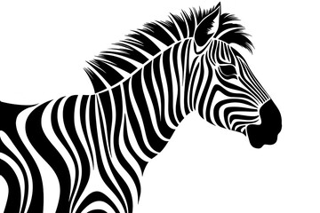 Fototapeta na wymiar zebra illustration made by midjourney
