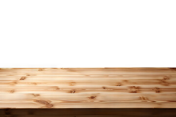 Isolated Natural Wooden Table Top on White Background for Product Display. created with Generative AI