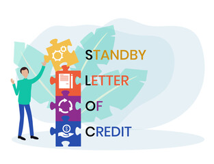 SLOC - Standby Letter Of Credit acronym. business concept background. vector illustration concept with keywords and icons. lettering illustration with icons for web banner, flyer, landing page