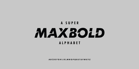 Bold and Italic alphabet typography font vector for logo and branding