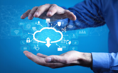 Cloud computing security. Business. Internet. Technology