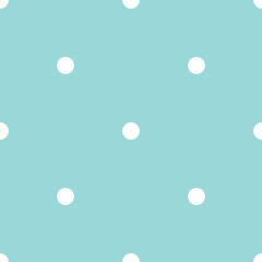Repeating pattern of evenly spaced white circles on a light blue background