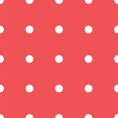 a repeating pattern of white dots on a red background. The dots appear to be evenly spaced in a grid-like arrangement