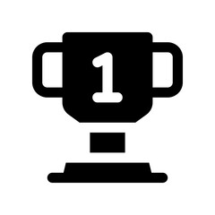 trophy glyph icon. vector icon for your website, mobile, presentation, and logo design.