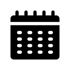 calendar glyph icon. vector icon for your website, mobile, presentation, and logo design.