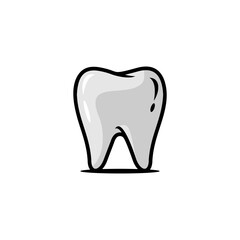 vectir design of tooth on white background