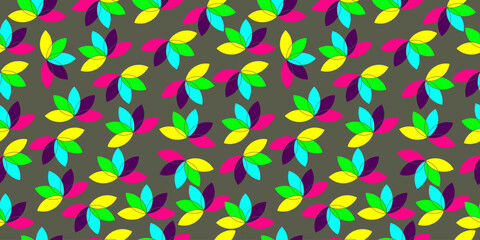 Lotus seamless pattern - colorful floral design. Colored background of flowers. Vector illustration.