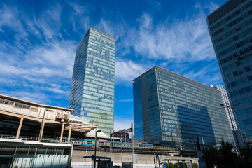 東京都千代田区 秋葉原駅東側広場から見える高層ビル群