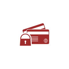 Secure payment icon isolated on transparent background