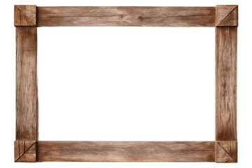 Wooden Photo Frame Isolated - Transparent Background 