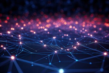Plexus Lines, Dots, and Light Beams: Abstract Technological Background
