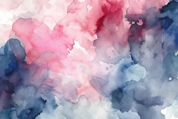 Fototapeta premium Pink, blue, and white clouds in a peaceful and serene sky