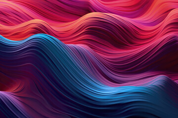 Illustration of Abstract Neon Wallpaper design for Backround, pattern with digital Waves. generative ai