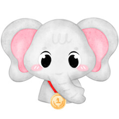 Animal Wearing Medal, Medal, winner, awards, Sport, First place