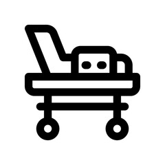 medical bed line icon. vector icon for your website, mobile, presentation, and logo design.