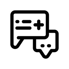 chat line icon. vector icon for your website, mobile, presentation, and logo design.