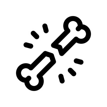recommend clip art: broken bone line icon. vector icon for your website, mobile, presentation, and logo design.