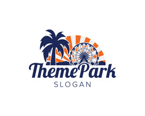 Theme park summer vibes logo design