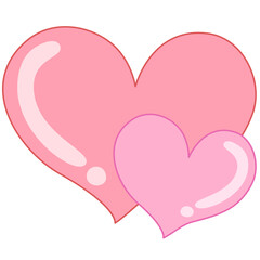 cute heart vector for illustration , design , decoration