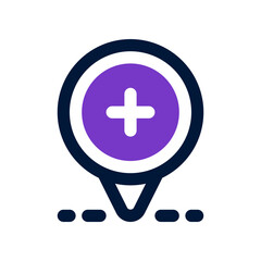 location duo tone icon. vector icon for your website, mobile, presentation, and logo design.