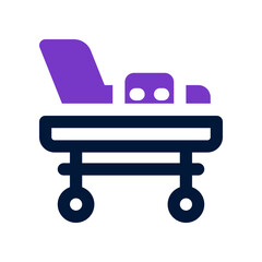 medical bed duo tone icon. vector icon for your website, mobile, presentation, and logo design.