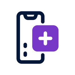 Obraz premium medical app duo tone icon. vector icon for your website, mobile, presentation, and logo design.