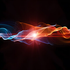 Red Energy Flow Background 