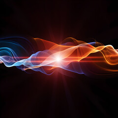 Red Energy Flow Background 