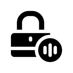 music lock icon. vector icon for your website, mobile, presentation, and logo design.