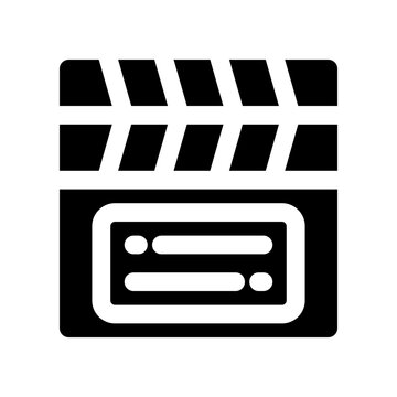 recommend clip art: clapperboard icon. vector icon for your website, mobile, presentation, and logo design.