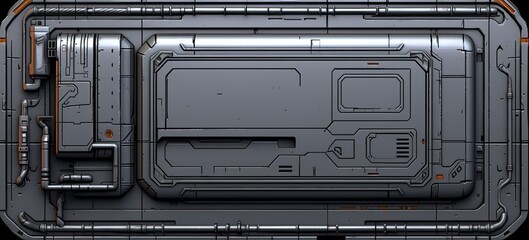 Scifi wall texture panel. Generative AI