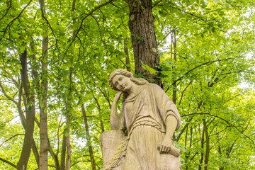 Warsaw, Poland 14 June 2023: Old Powązki Cemetery in Warsaw.
