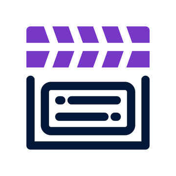 recommend clip art: clapperboard icon. vector icon for your website, mobile, presentation, and logo design.
