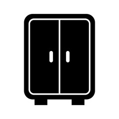 Closet silhouette icon. Wardrobe. Vector.