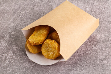Crunchy crispy chicken nuggets snack
